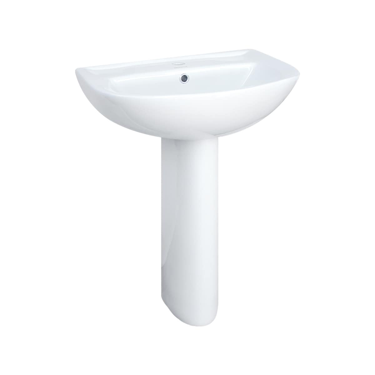 Lavabo de Cerámica con Pedestal y con Rebosadero Gravita Blanco $2,999