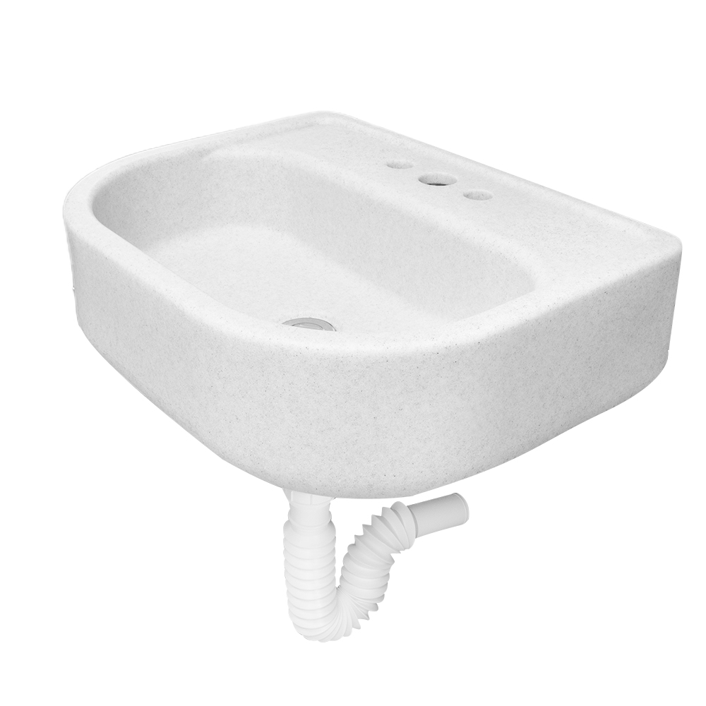 Foto 3 pulgar | Lavabo Color Poligranito Con Kit De Instalación Y Céspol Anti-olores