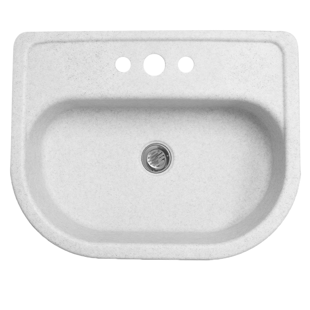 Foto 4 pulgar | Lavabo Color Poligranito Con Kit De Instalación Y Céspol Anti-olores