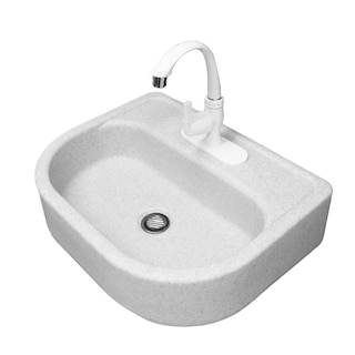 Foto 2 | Lavabo Color Poligranito Con Llave De Abs, Kit De Instalación Y Céspol Anti-olores