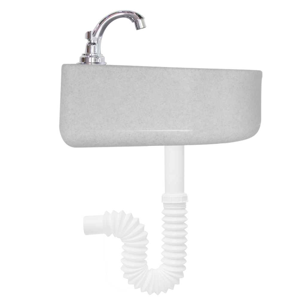 Lavabo Color Poligranito Con Mezcladora
