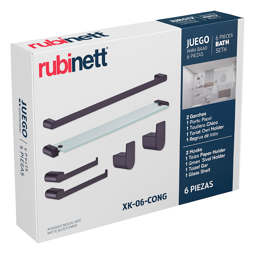 Foto 2 | Accesorios para Baño Rubinett 6 Piezas