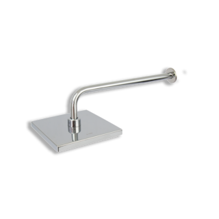Foto 1 | Regadera Cuadrada 8'' Cnx color Plateado Cromada con Cuello de 40 cm de Largo