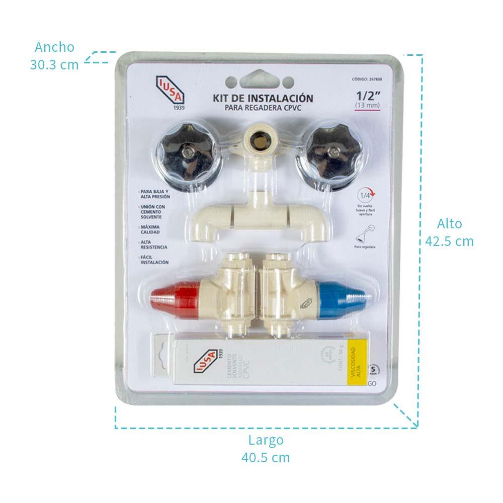 Foto 5 pulgar | Kit de Instalación para Regadera Cpvc Iusa Flow
