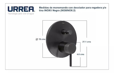 Foto 3 | Llave Grifo Monomando Desviador Para Regadera 9038inox