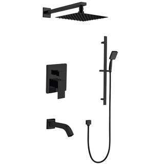 Foto 1 | Set De Baño Rubinett Negro XK-KBACU-N It De Baño Cuadrado