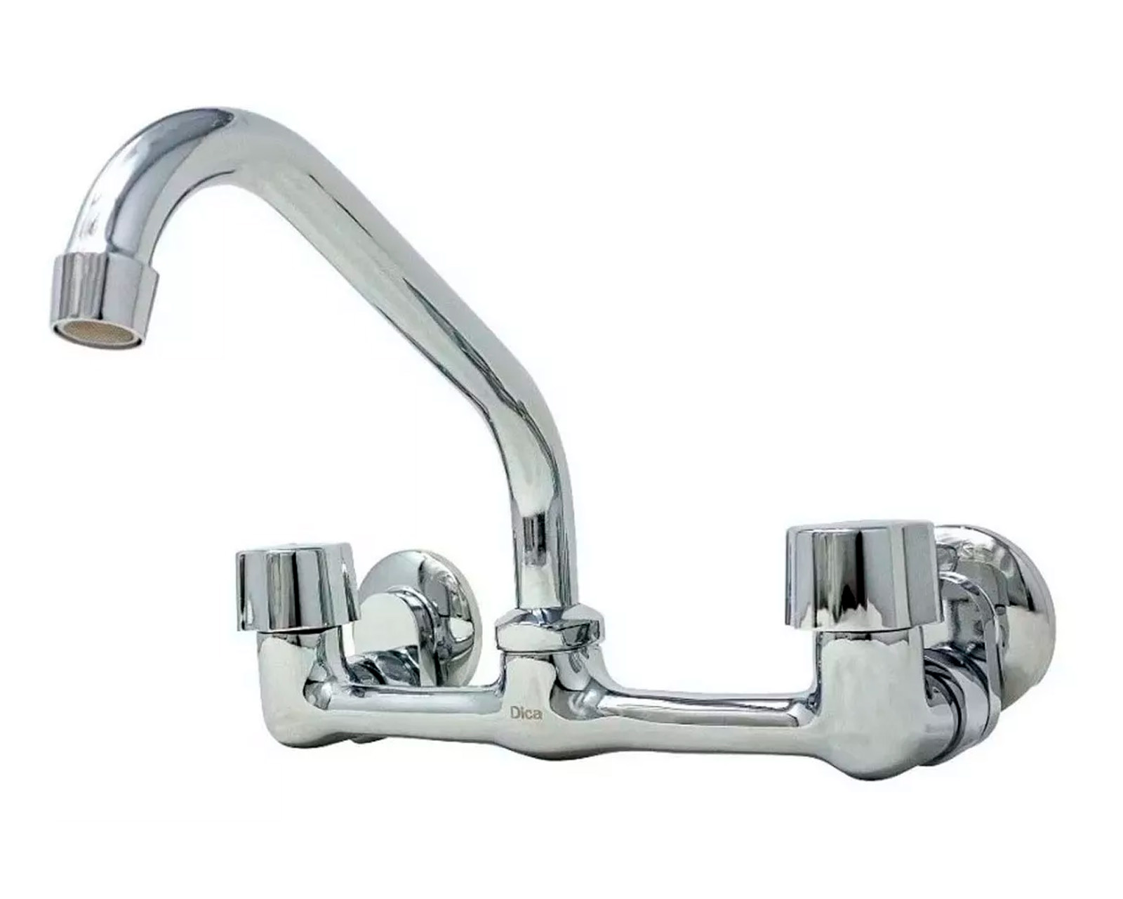 Llave Mezcladora para Fregadero Dica 3248 color Plata para Empotrar en Pared