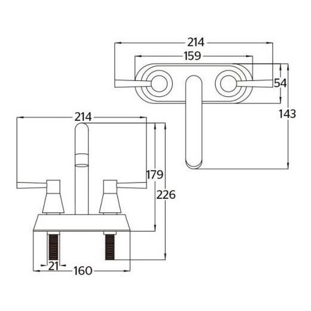 Foto 5 pulgar | Mezcladora Para Lavabo 4'' Acero Inoxidable Urrea 73inox