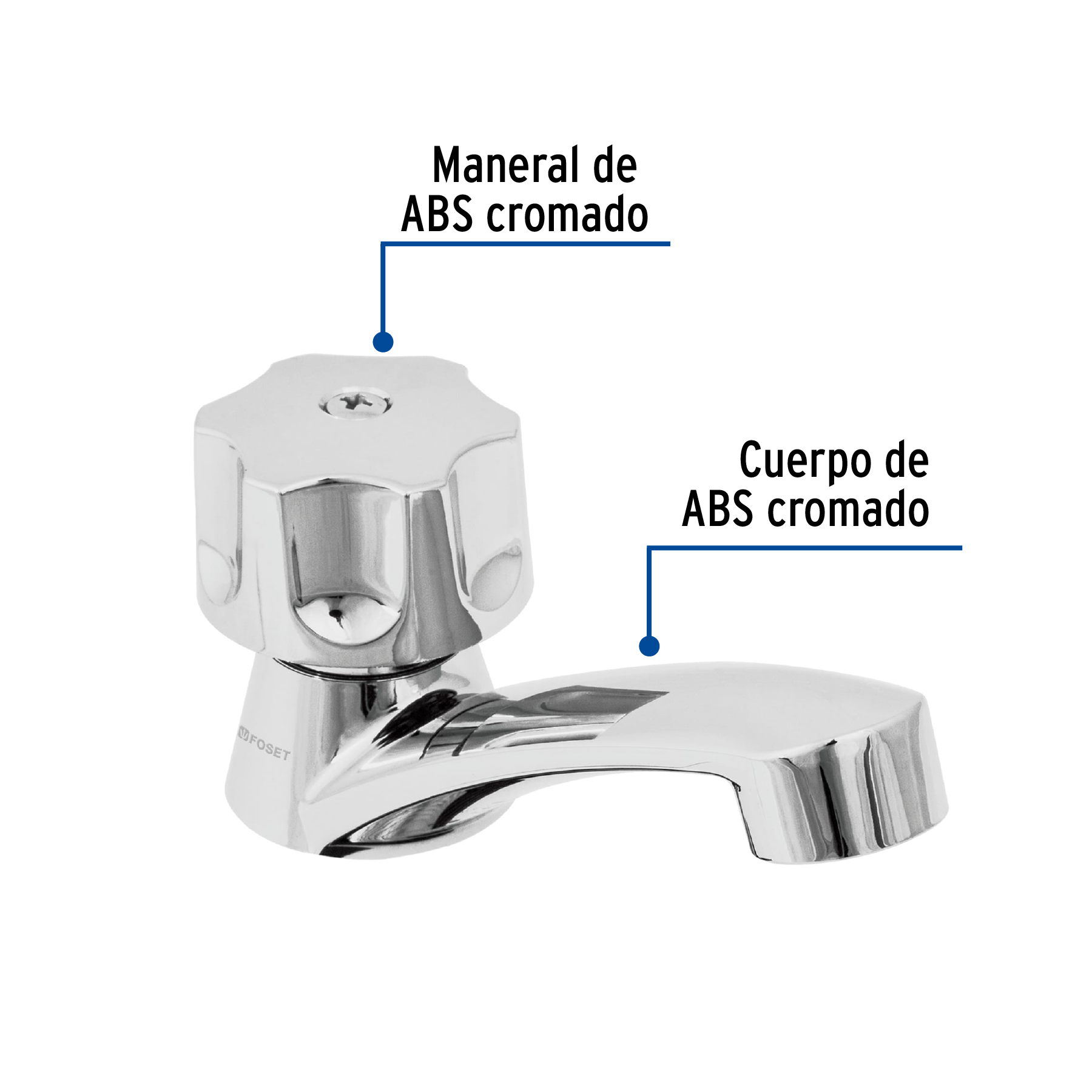 Foto 3 pulgar | Llave Plástica Individual para Lavabo Foset Basic