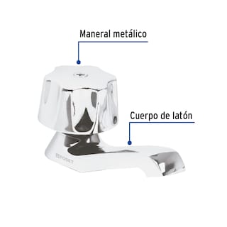 Foto 2 | Llave Individual Foset Basic para Lavabo Maneral Metálico