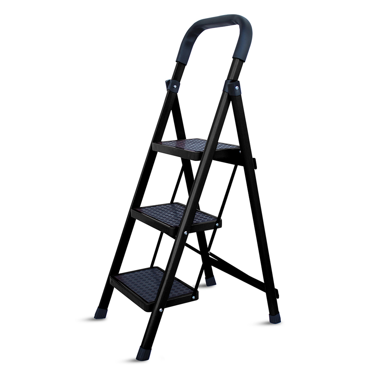 Escalera 3 Peldaños ¡lo Necesito! Escalera Plegable Multiusos color Negro