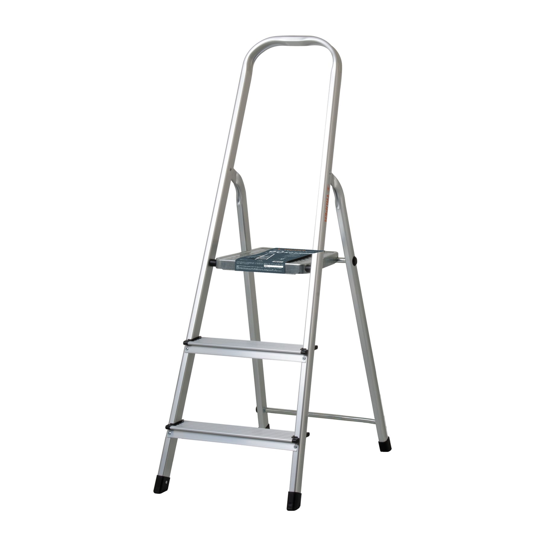 Foto 2 pulgar | Escalera Tubular Plegable 3 Peldaños Aluminio Truper Estu-3a Plata
