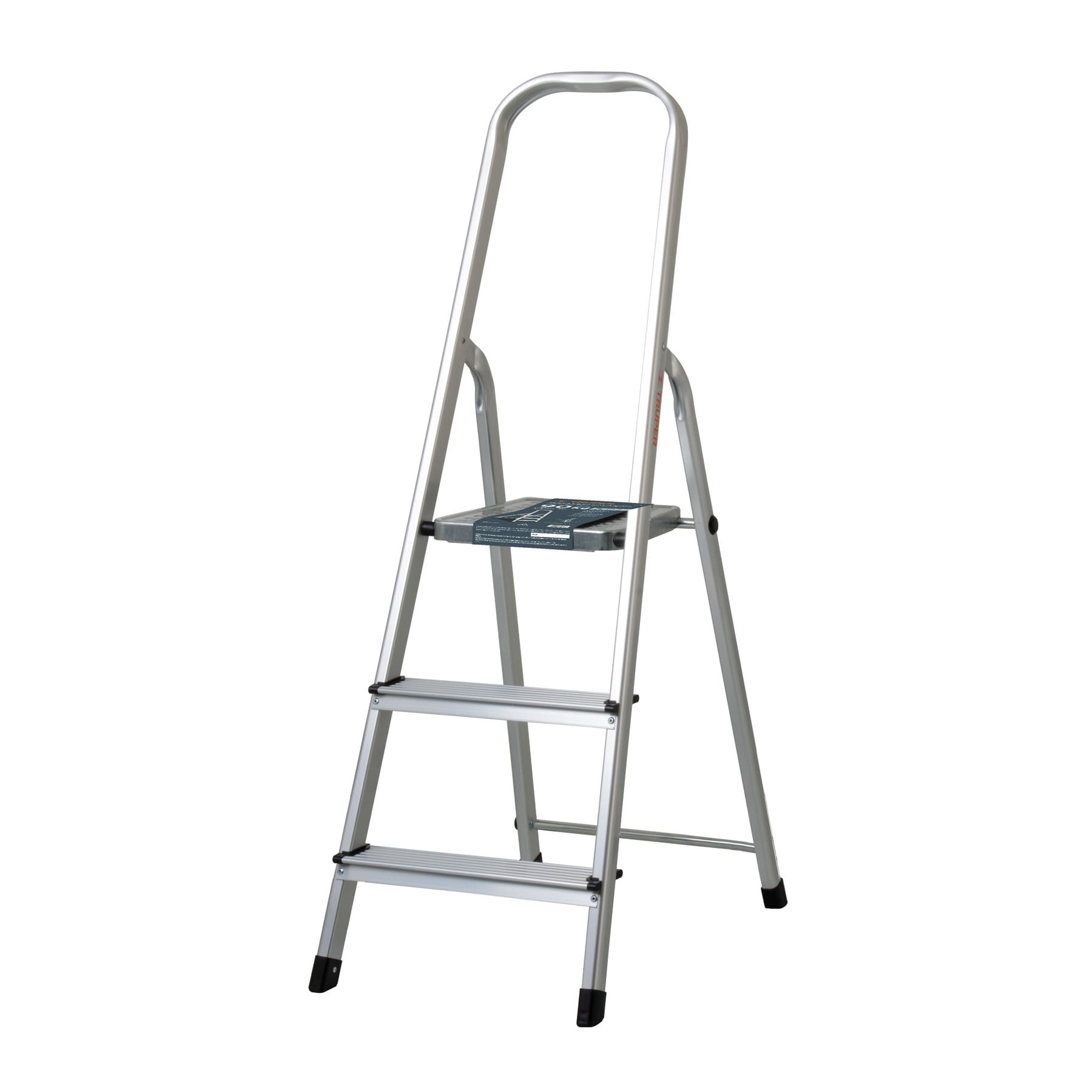 Escalera Tubular Plegable 3 Peldaños Aluminio Truper Estu-3a Plata