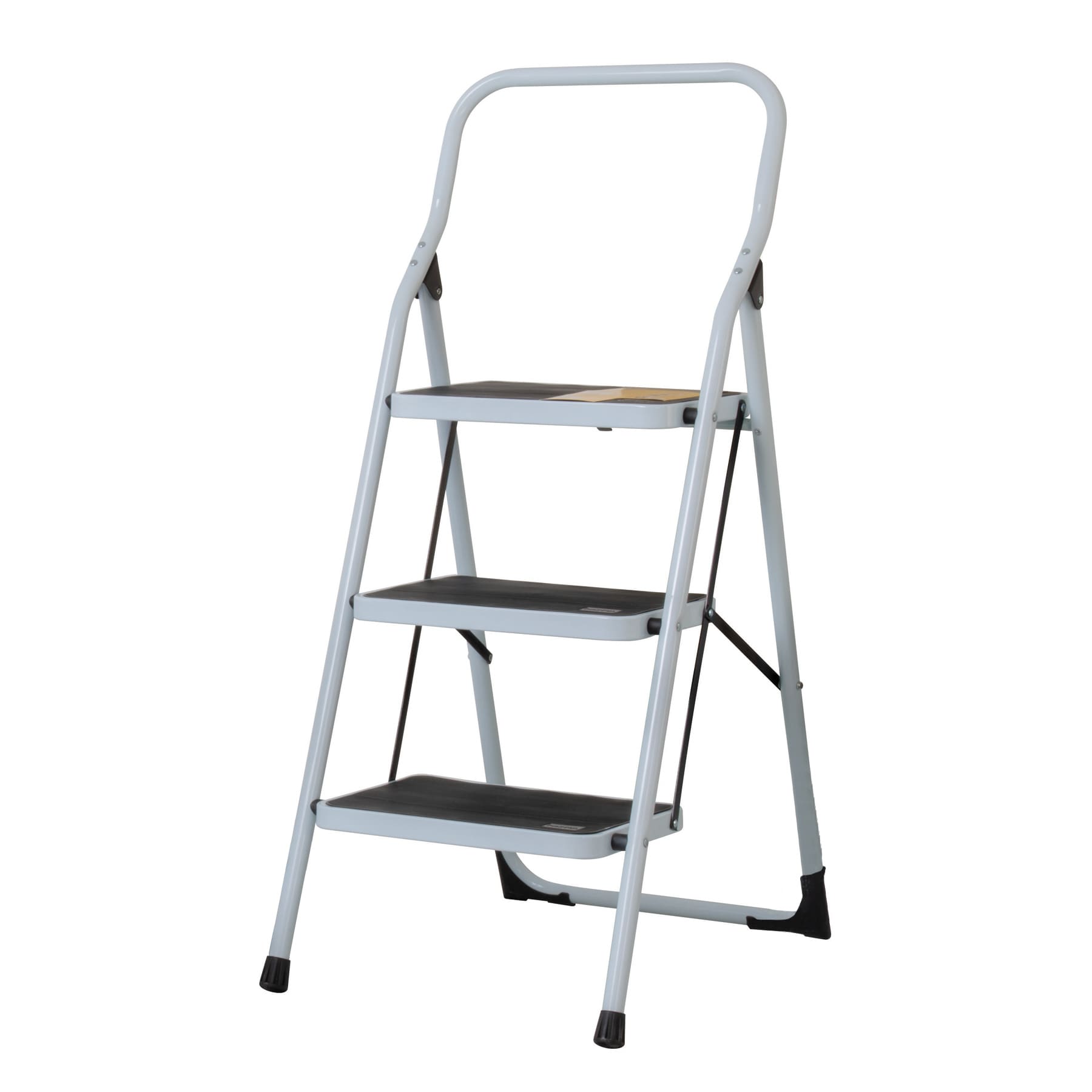 Escalera Tubular Plegable 3 Peldaños Pretul Estu-3p Blanco