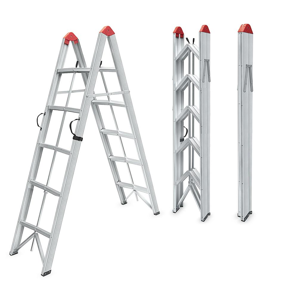 Escalera Plegable Aluminio 5 Escalones Fold A Step Portátil