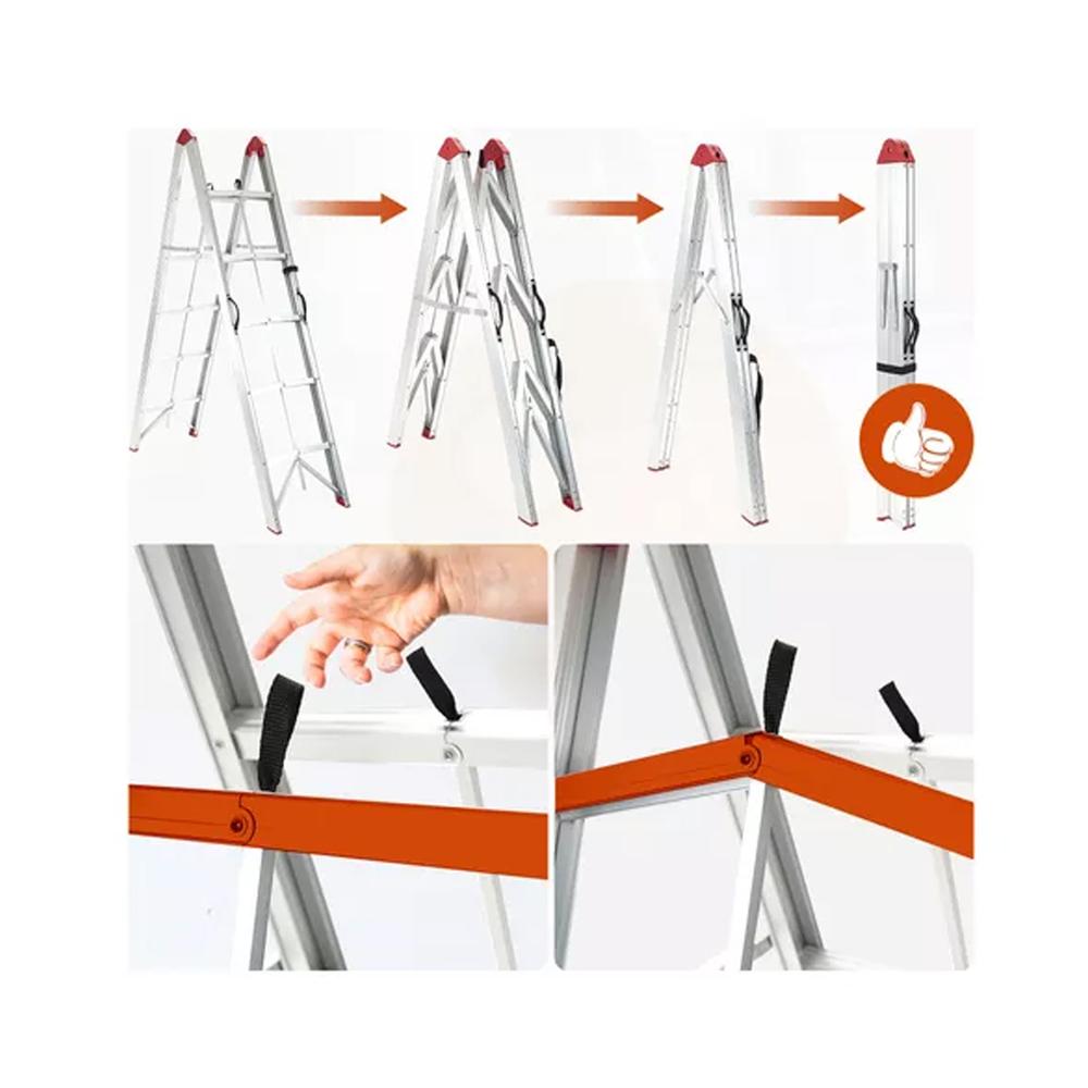 Foto 4 | Escalera Plegable Aluminio 5 Escalones Fold A Step Portátil