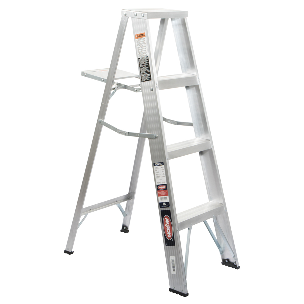 Escalera De Tijera Akron 3 Escalones 1.22mts De Aluminio