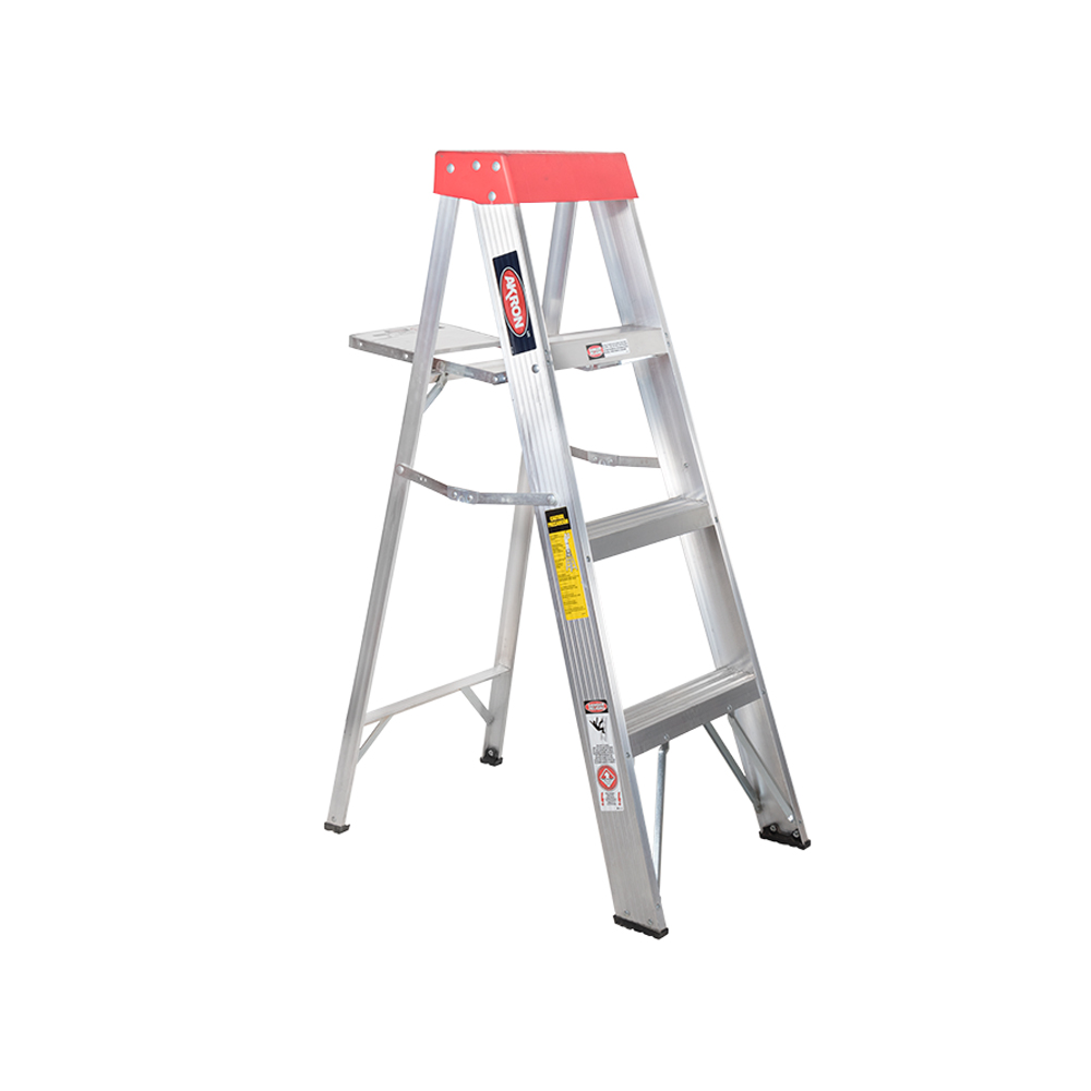 Escalera De Tijera Akron 3 Escalones 1.22mts De Aluminio