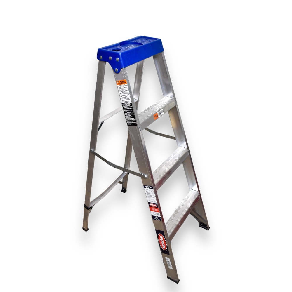 Escalera De Tijera Akron 3 Escalones 1.22mts De Aluminio