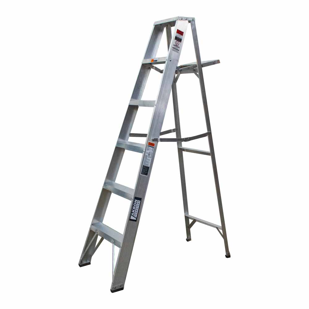 Escalera De Tijera Akron 5 Escalones 1.73mts De Aluminio
