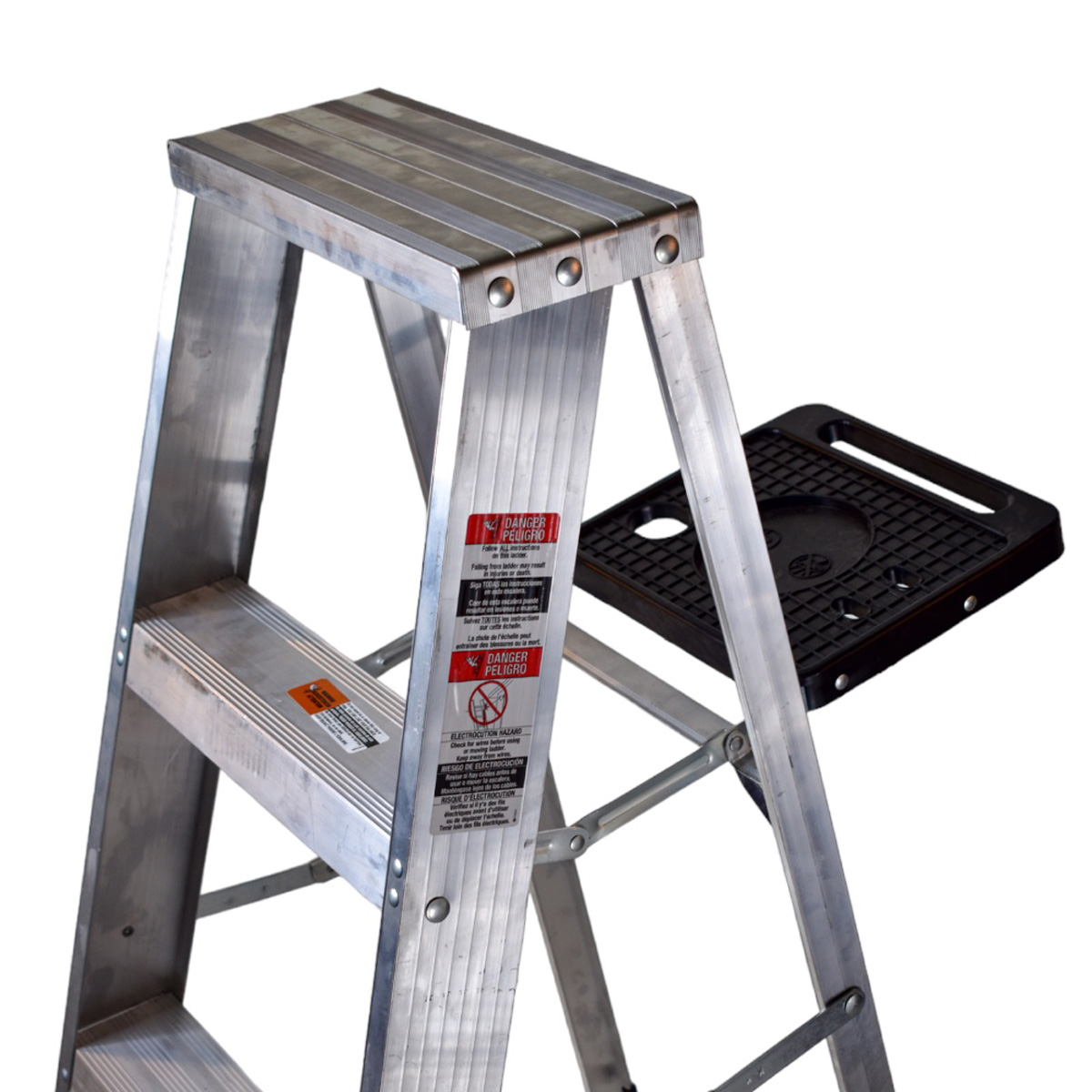 Foto 4 pulgar | Escalera De Tijera Akron 77-79 | De Aluminio | Altura 2.01m | 6 Peldaños | Uso Comercial (tipo Iii) Con Porta