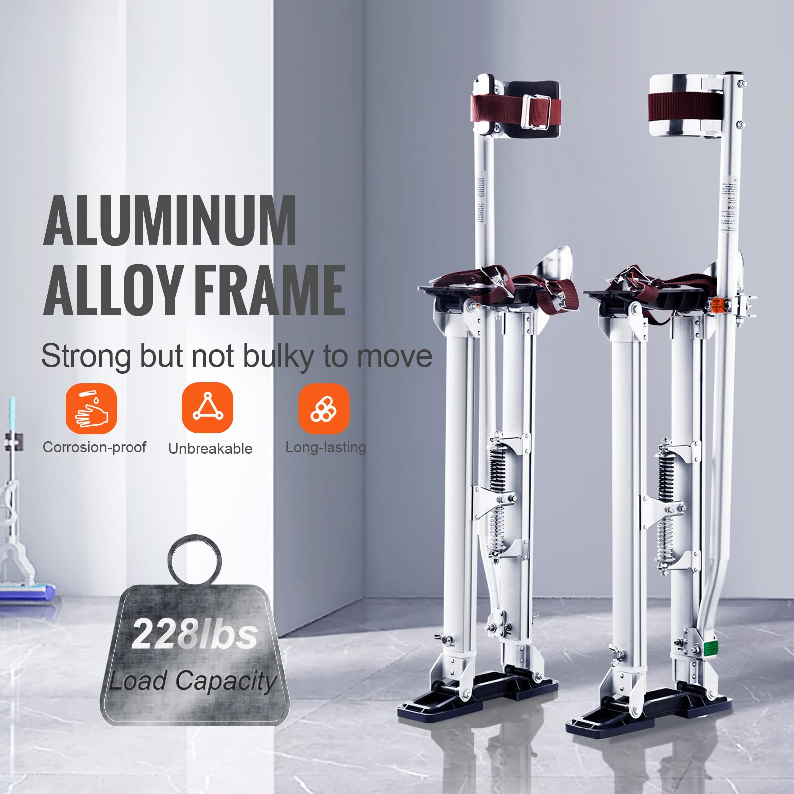 Foto 5 pulgar | Zócalos Para Paneles De Yeso Vevor De 60 A 100 Cm, Ajustables, De Aluminio Con Rodilleras - Venta Internacional.