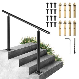 Foto 1 | Barandilla Vevor Para Escaleras Exteriores De 3 A 4 Peldaños De Aluminio Negro - Venta Internacional.