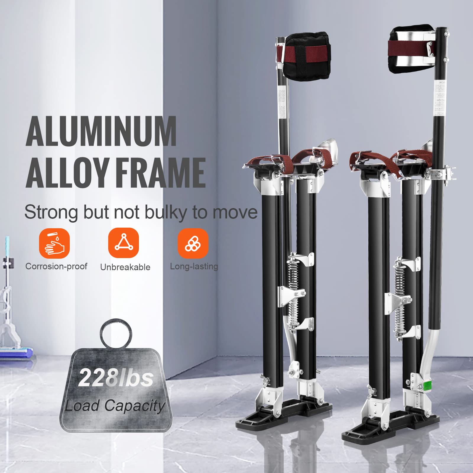 Foto 5 pulgar | Zócalos Para Paneles De Yeso Vevor Ajustables De Aluminio De 60 A 100 Cm Con Rodilleras - Venta Internacional.