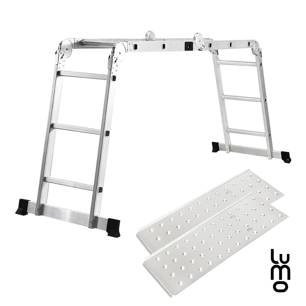 Foto 5 pulgar | Escalera Multiposiciones 8 En 1 Plataformas 12 Peldaños Alum