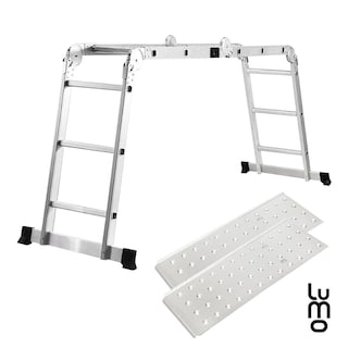 Foto 4 | Escalera Multiposiciones 8 En 1 Plataformas 12 Peldaños Alum