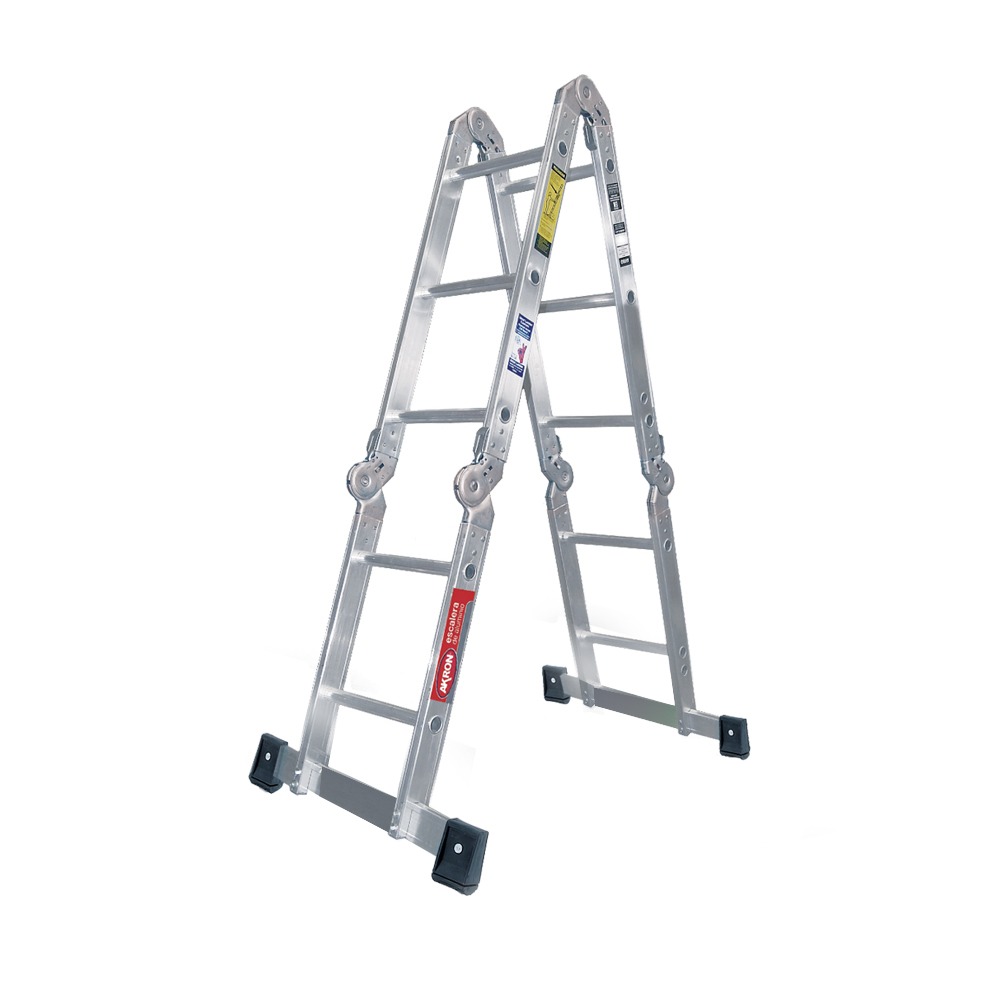 Escalera Multiposiciones Tijera De 10 Escalone 3.19mts De Aluminio