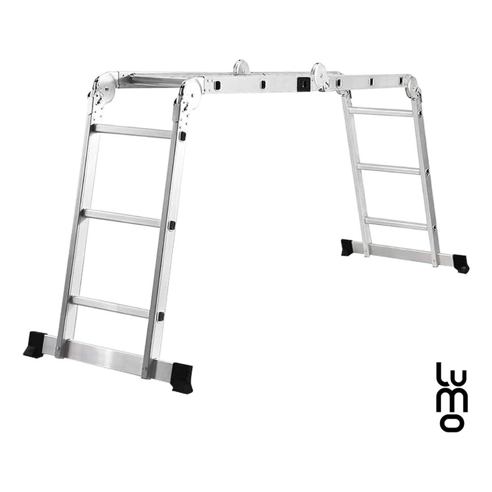 Foto 4 pulgar | Escalera 8 En 1 Lumo Multiposiciones 12 Peldaños Aluminio 150 kg