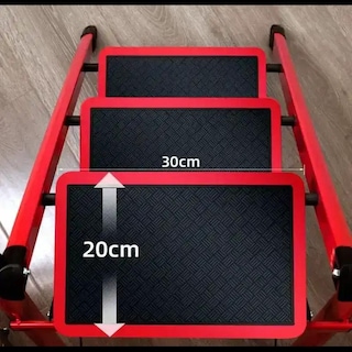 Foto 3 | Escalera Plegable Cjr Roja de 3 Niveles