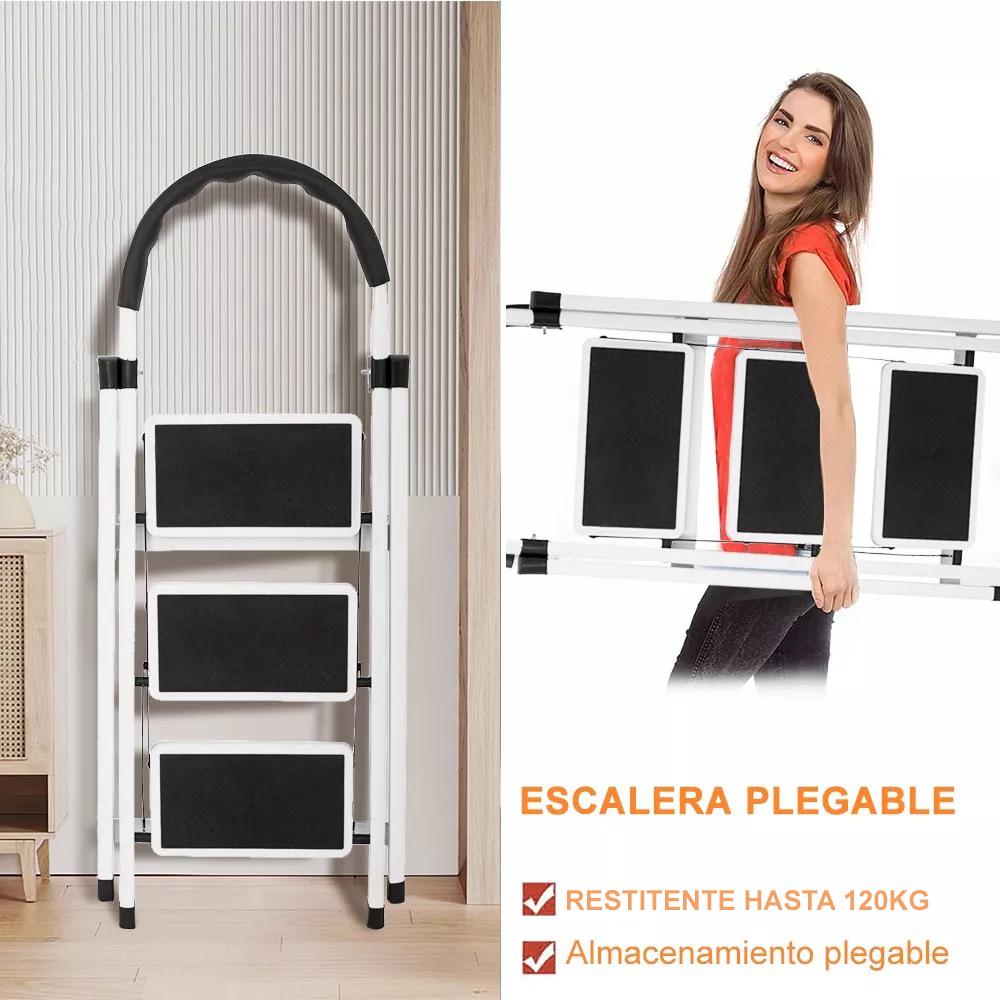 Foto 8 pulgar | Escalera Plegable Cjr Roja de 3 Niveles