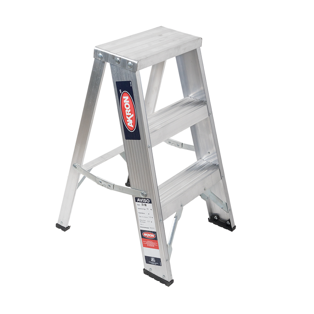 Escalera Plegable Akron 2 Escalones 61 Cm De Aluminio
