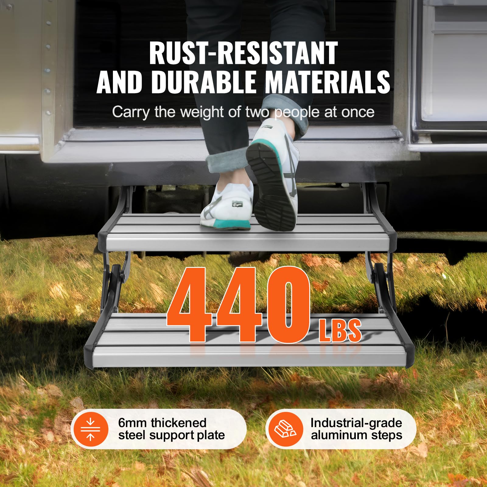Foto 5 pulgar | Rv Steps Vevor, Eléctrico Retráctil De 2 Pasos, Carga De 200 Kg - Venta Internacional.