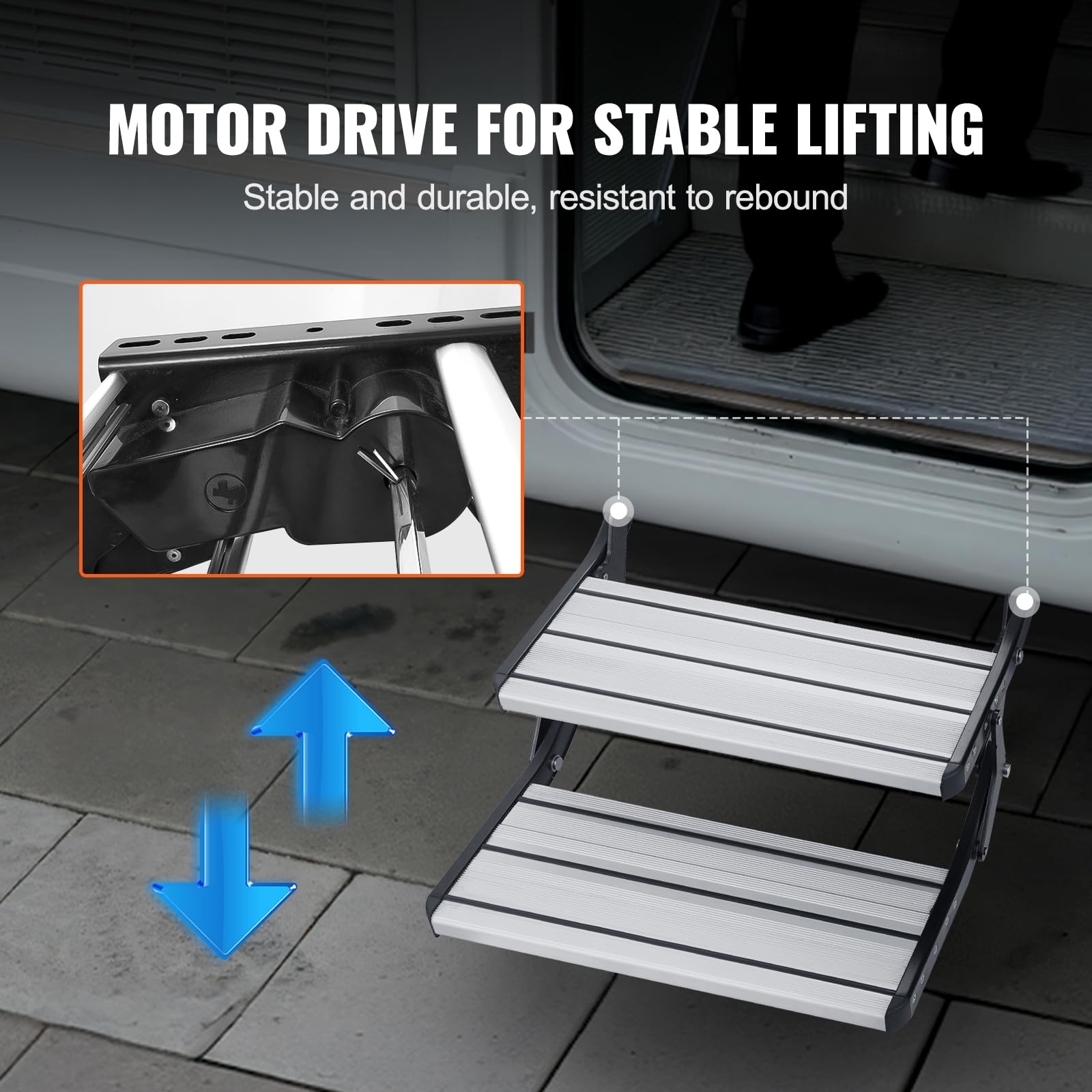 Foto 6 | Rv Steps Vevor, Eléctrico Retráctil De 2 Pasos, Carga De 200 Kg - Venta Internacional.
