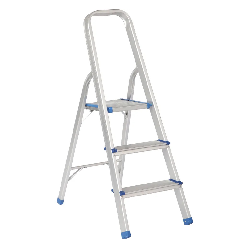 Escalera Plegable Tipo Taburete Aluminio 3 Peldaños Surtek