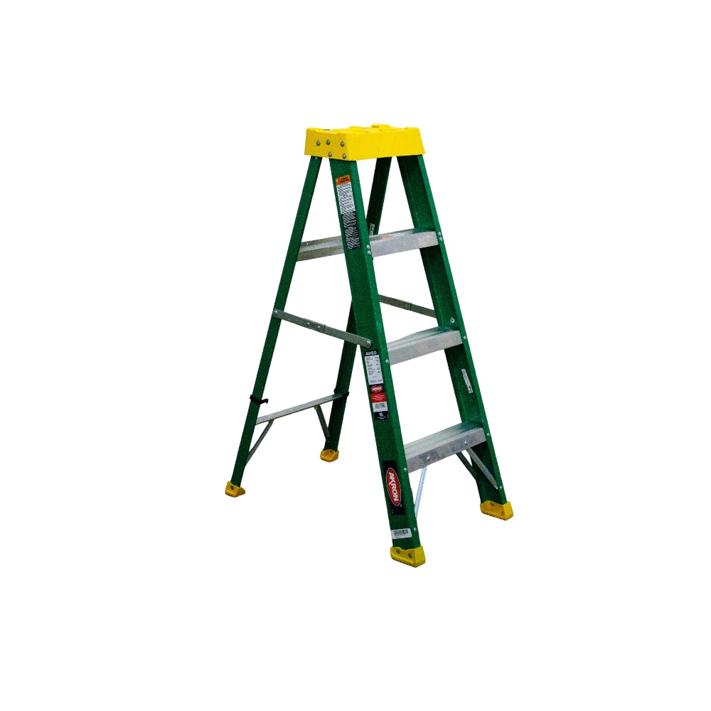 Escalera De Tijera Akron 3 Escalones 1.22mts De Fibra De Vidrio