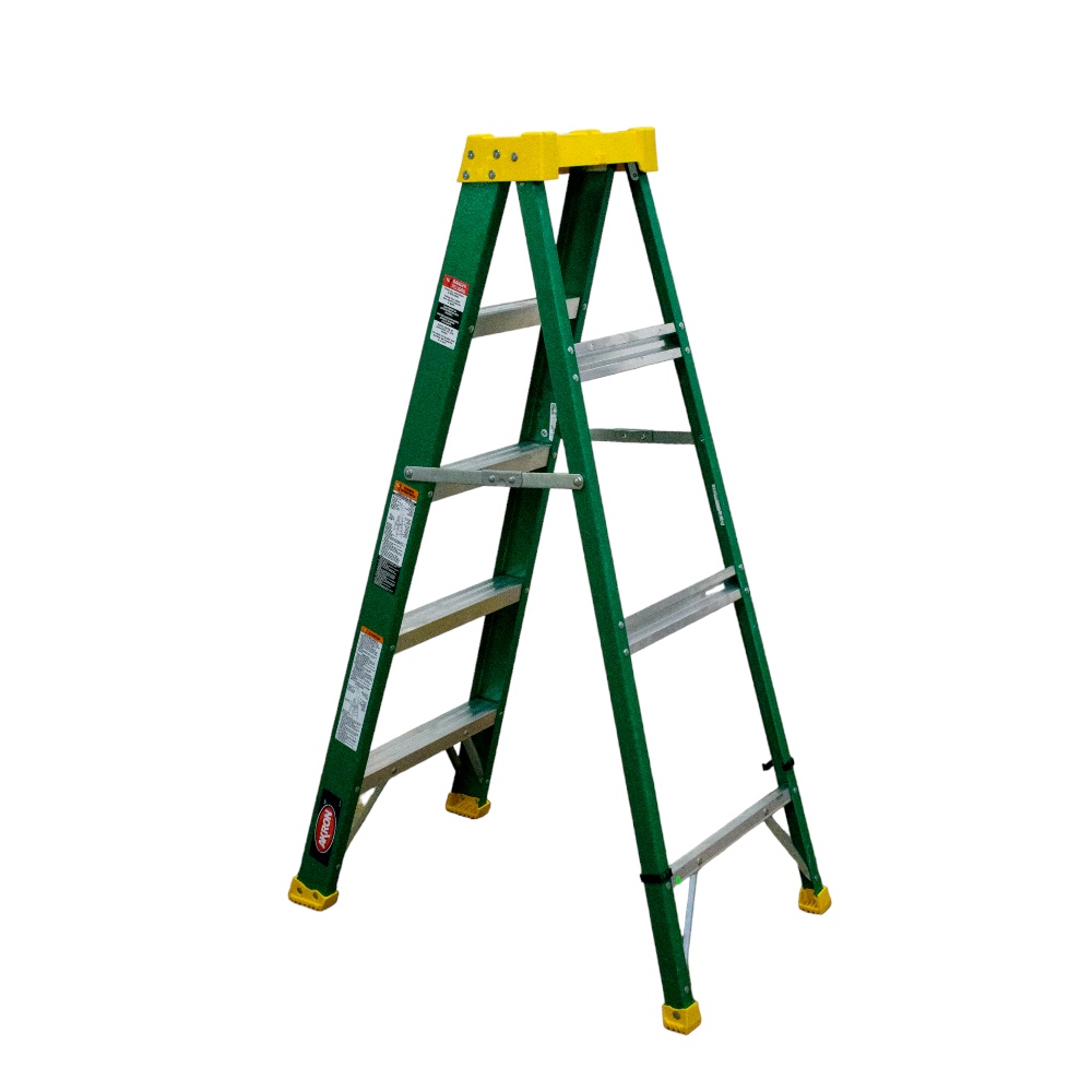 Escalera De Tijera Akron 4 Escalones 1.52mts De Fibra De Vidrio