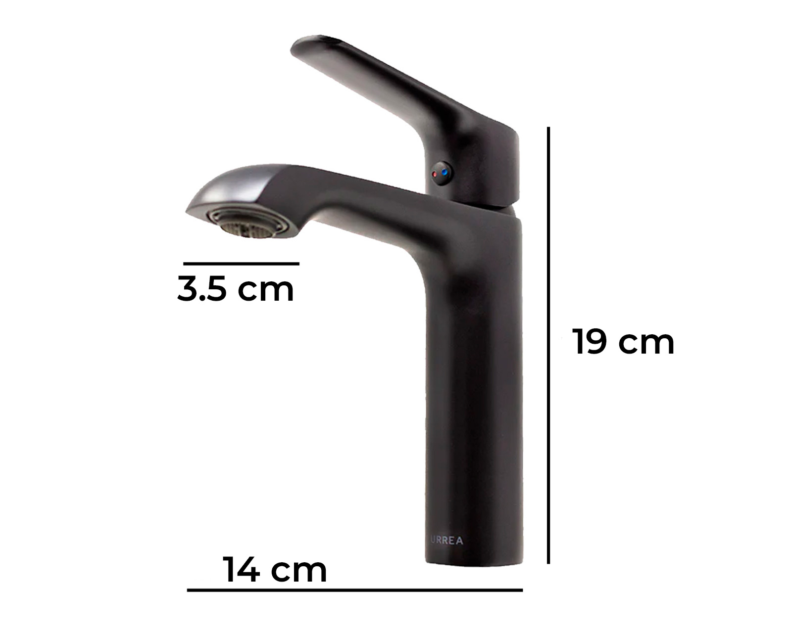 Foto 4 pulgar | Monomando Para Lavabo Urrea 100cl.2 Color Negro Mate De Lujo