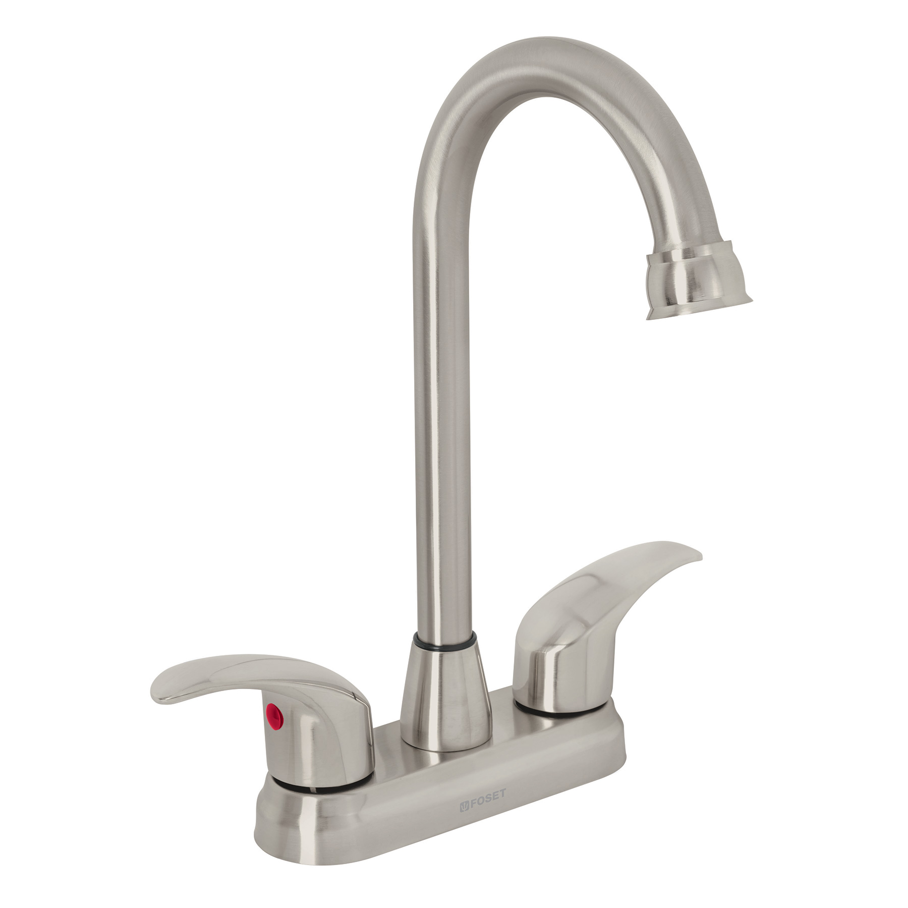 Mezcladora para Lavabo 4" Truper Foset AQM-62N color Plata