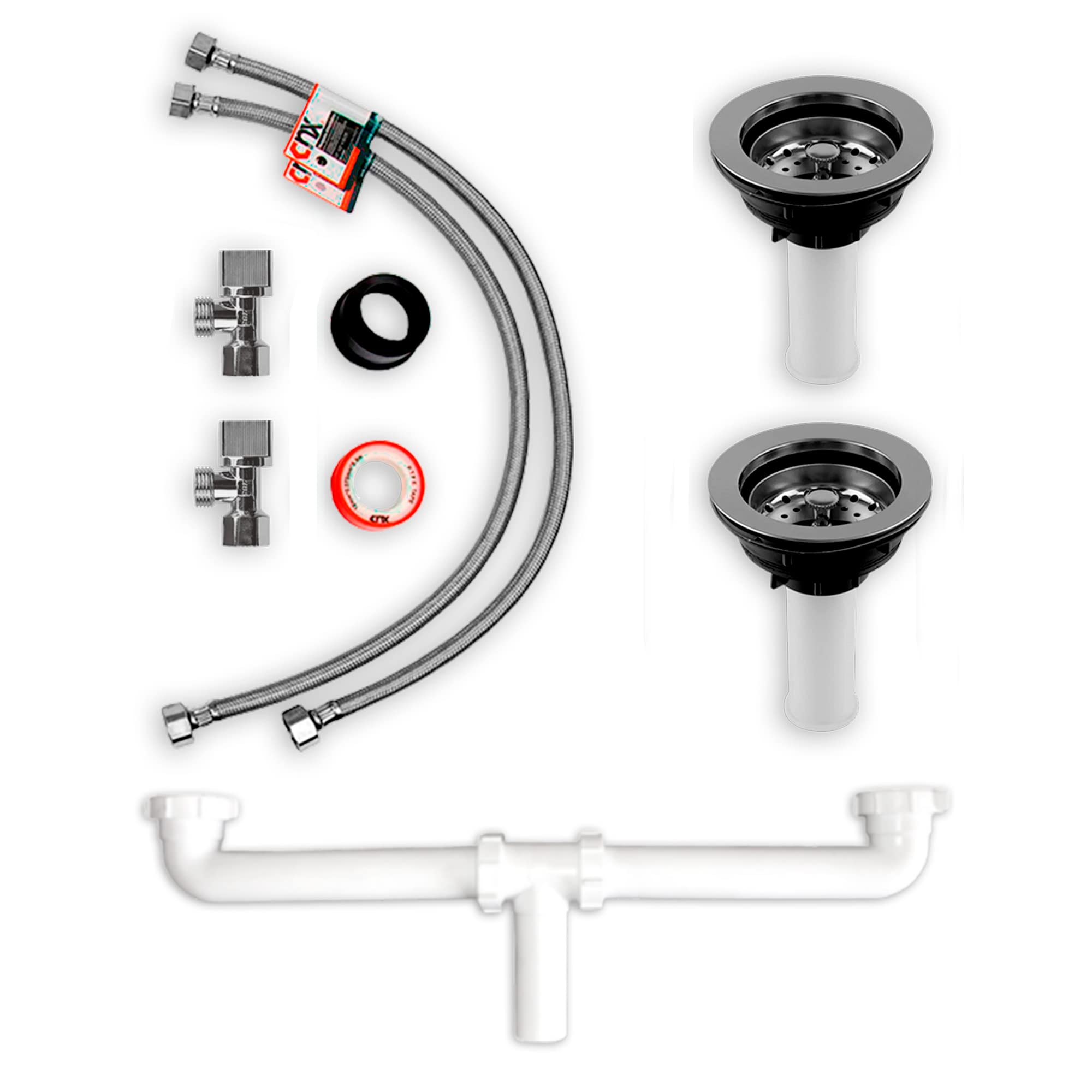 Foto 6 pulgar | Kit Completo de Tarja de Cocina y Mezcladora Meer-CNX Premium Incluye Mangueras