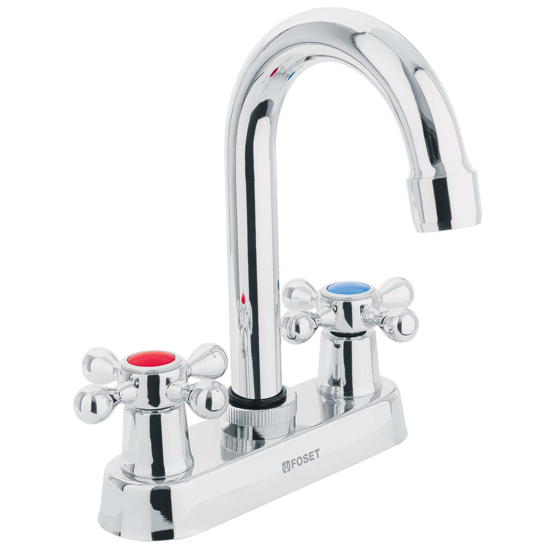 Foto 1 | Mezcladora Foset M-060E color Gris 4" para Lavabo Cuello Bar Manerales Cruceta
