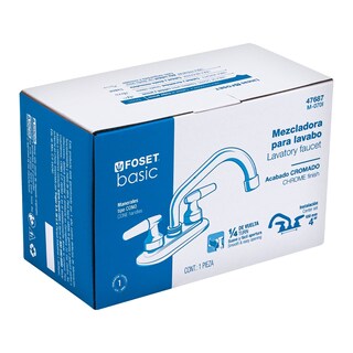 Foto 3 | Mezcladora Foset M-070I color Gris 4" para Lavabo Cuello Tubular Manerales Cono
