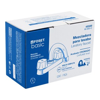 Foto 3 | Mezcladora Foset M-050-C color Gris 4" para Lavabo Cuello Curvo Cartucho Compresión