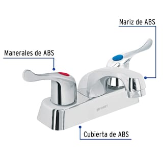 Foto 2 | Mezcladora Plástica 4' para Lavabo Manerales de Palanca Foset