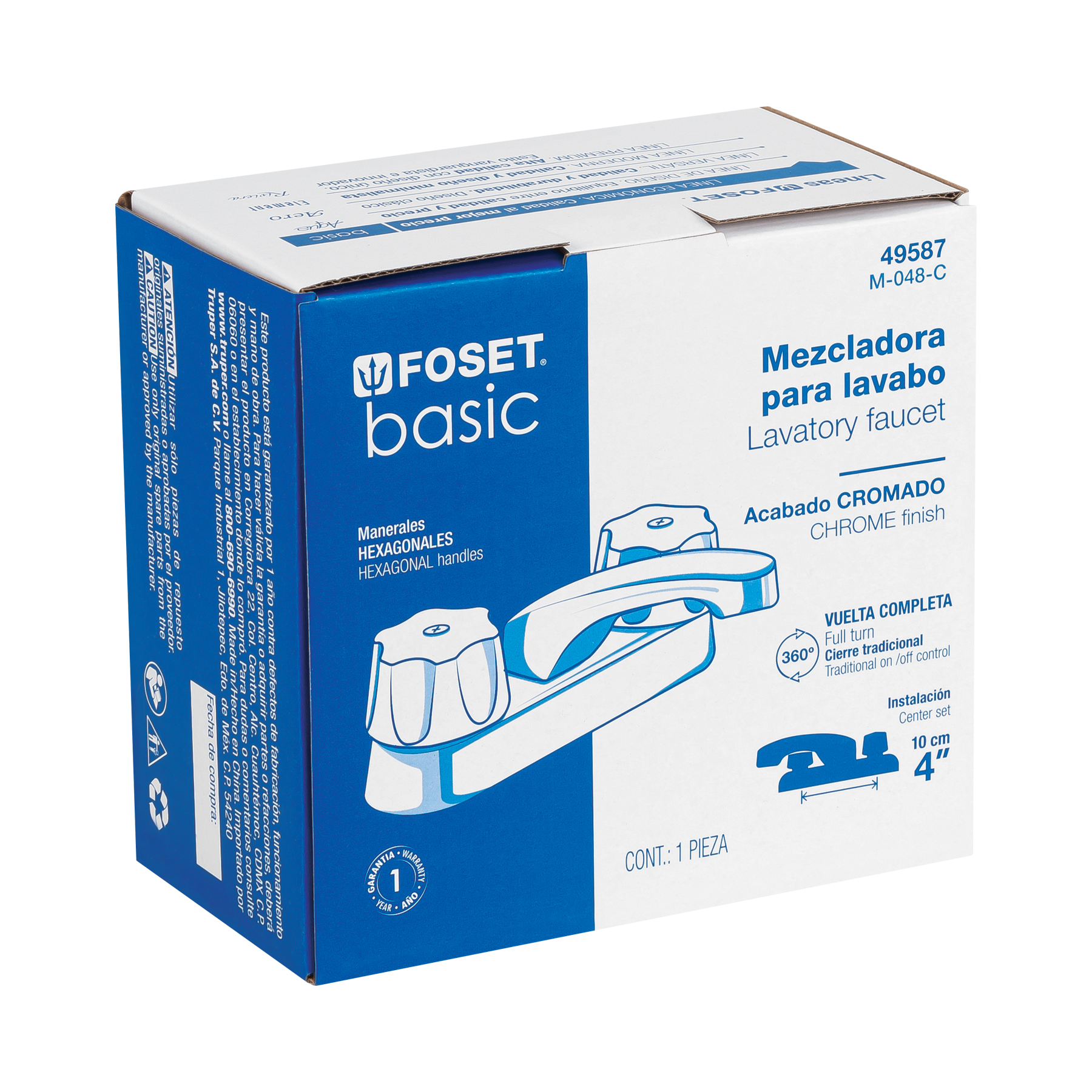 Foto 3 | Mezcladora Foset M048c para Lavabo