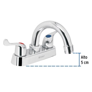 Foto 2 | Mezcladora Foset M-050P color Gris 4" para Lavabo Cuello Curvo Manerales Palanca