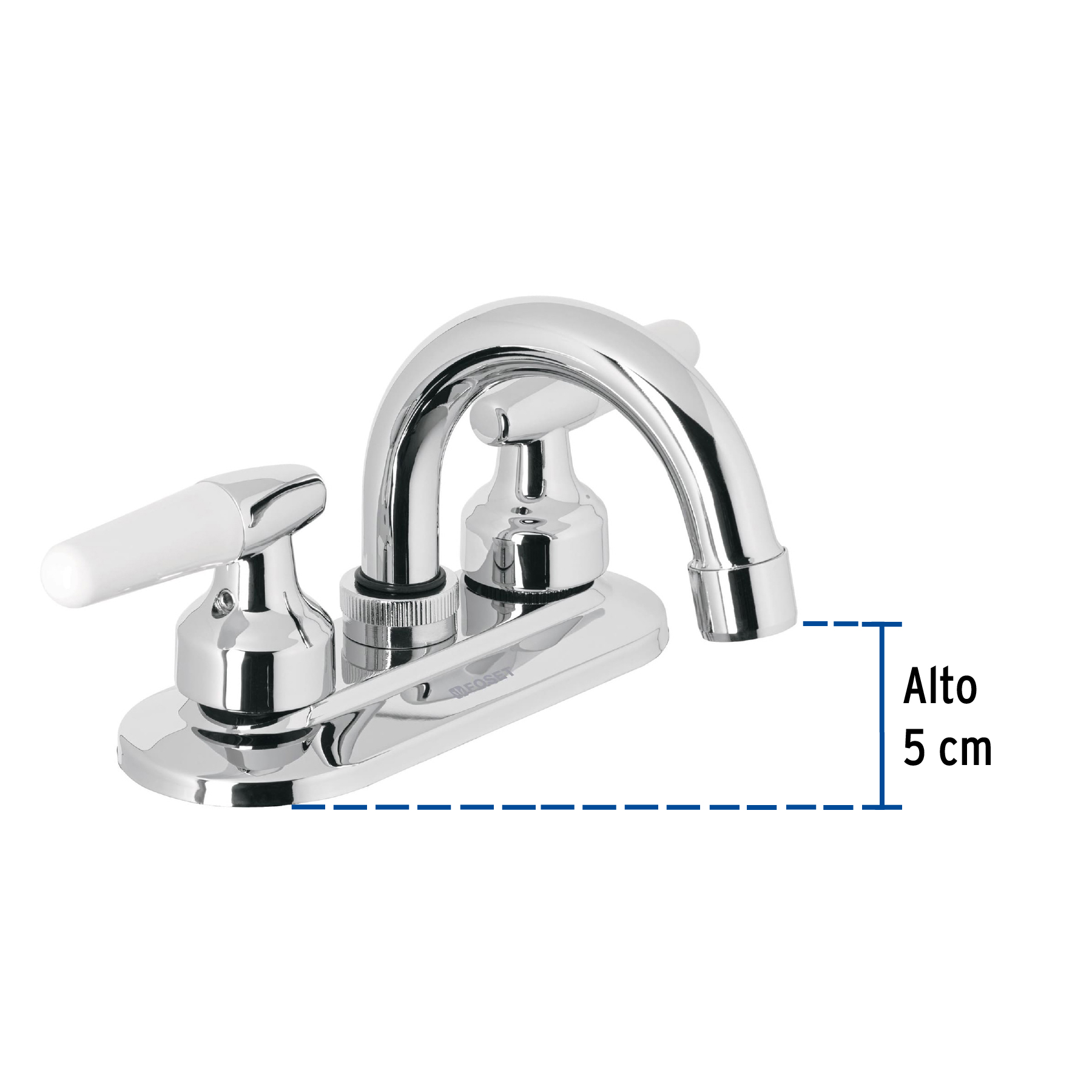 Foto 3 | Mezcladora Foset M-050I color Gris 4" para Lavabo Cuello Curvo Manerales Cono